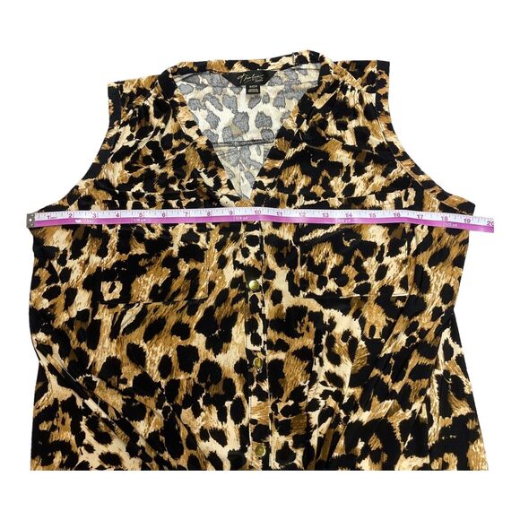 Thalia Sodi Leopard Print Tank Top Waist Tie Women’s Size Small - Picture 4 of 7